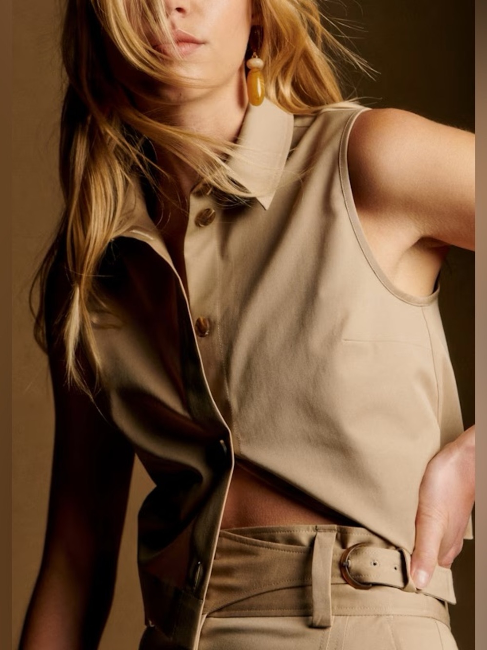Sezane Harmonie Shirt - Clay - US4 / FR36